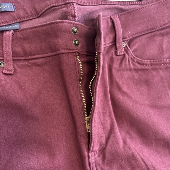 NYDJ Marilyn Straight Plum Purple Jeans Women's Sz 18W High Rise Lift Tuck NWT - Picture 8 of 14